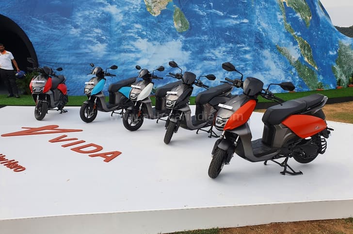 Vida V1 electric scooter range. 